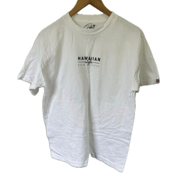 Hawaiian Style Men's 100% Cotton Fish A Little Graphic Ulua Tee T-Shirt M - Picture 1 of 6